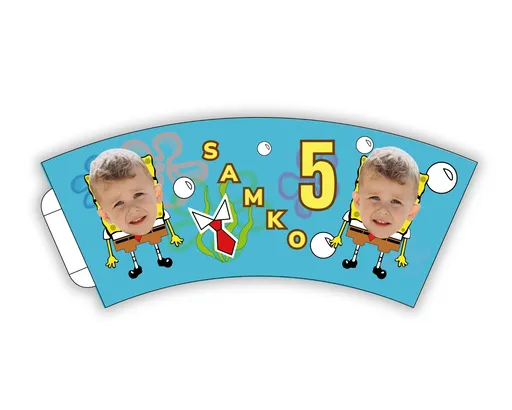 Personal Personalizované papierové poháre 6 ks - Spongebob