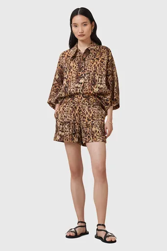 Šortky s příměsí hedvábí AllSaints CHARLI