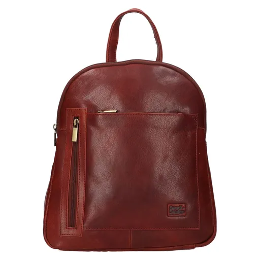 Kožený dámský batoh SendiDesign Karla - koňak