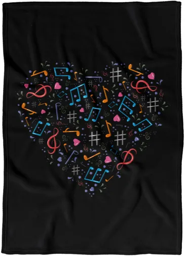 Deka Srdce z not (Podšití beránkem: NE)