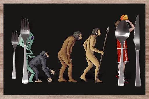 Prostírání Evoluce basketbalu