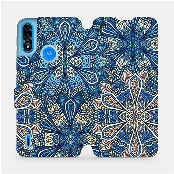 Flipové pouzdro na mobil Motorola Moto E7 Power - V108P Modré mandala květy (5903516685189)