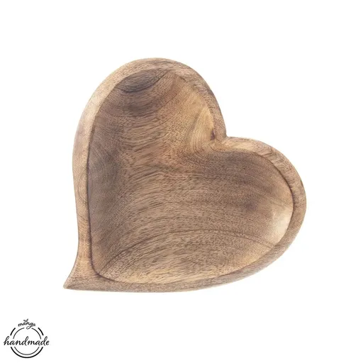 Orion Dřevěný tác Mango Srdce 20 x 20 cm, S
