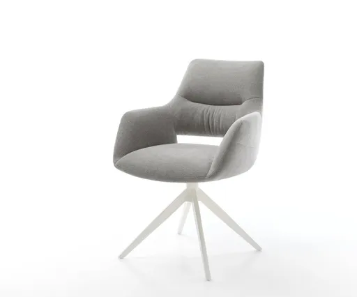 Jídelní židle Yago-Flex s područkami potahová látka Měkký šedá