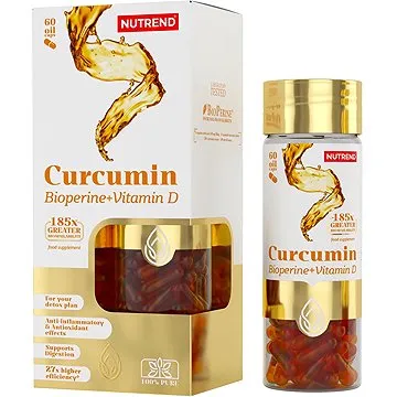 Nutrend Curcumin + Bioperine + Vitamin D, 60 Kapslí (VR-081-60-XX)