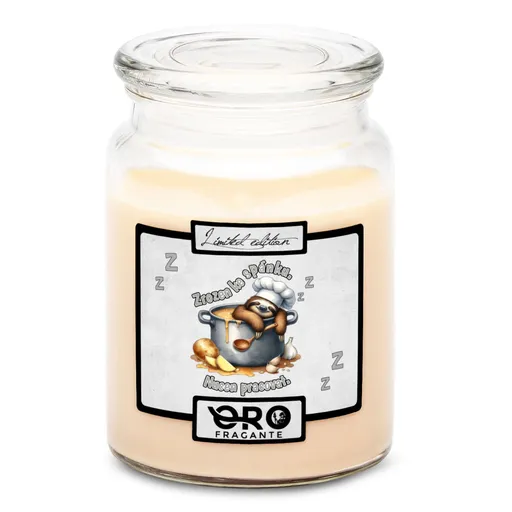 Svíčka Zrozen ke spánku – kuchař (Vůně svíčky: Vanilka)