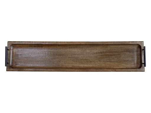 Dlouhý úzký dřevěný servírovací podnos s uchy Tours Tray - 90*20*8 cm 61079600