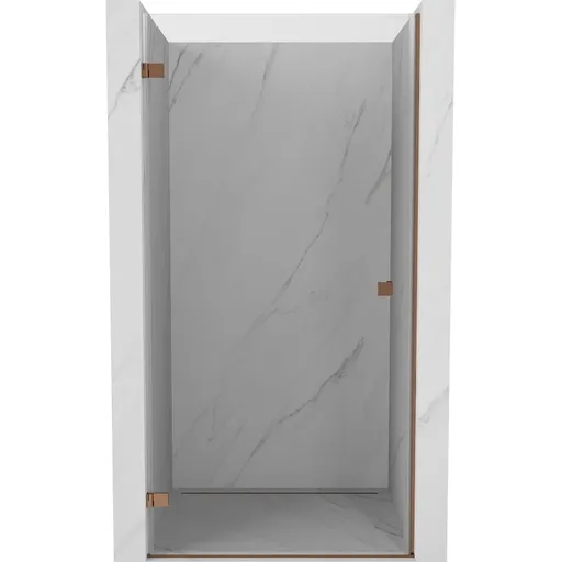 MEXEN/S Lunar-B sprchové dveře křídlové levé 80, transparent, růžové zlato 832-080-000-60-00-L