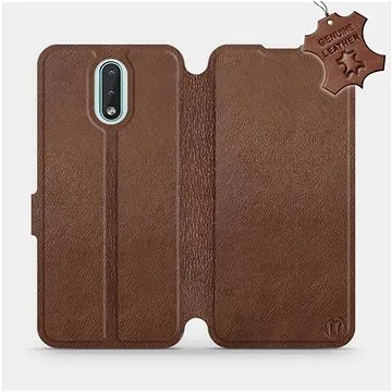 Flip pouzdro na mobil Nokia 2.3 - Hnědé - kožené -  Brown Leather (5903516157013)