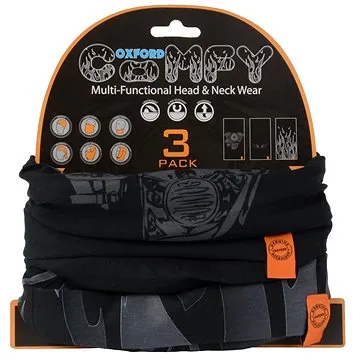 OXFORD nákrčníky Comfy Harley Davidson Graphics, (sada 3ks) (M167-28)