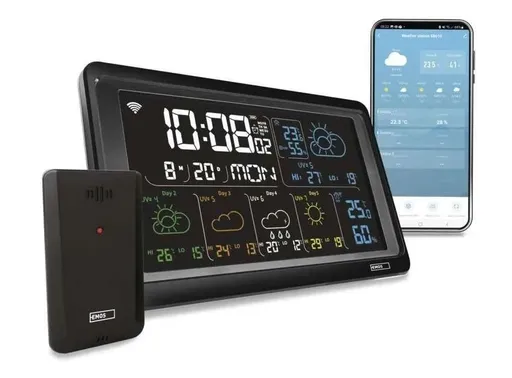 EMOS GoSmart Domácí bezdrátová meteostanice E8610 s WiFi E8610