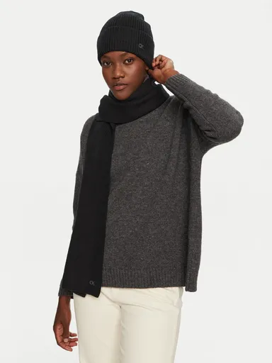 Calvin Klein dámská černá sada čepice a šál K60K612621 OS