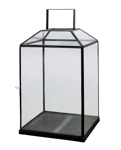 Černá antik kovová lucerna Factory L - 32*32*60 cm 25067524