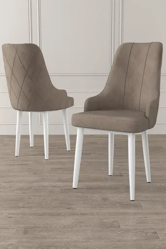 Sada židlí (2 kusy) Trex - Cappuccino, White