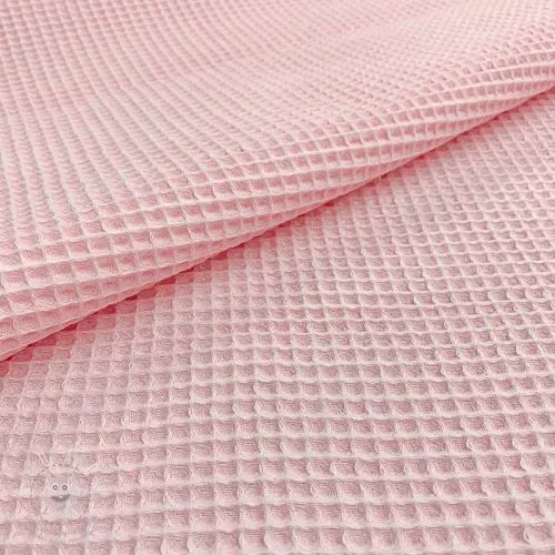 Bavlna s vaflovou vazbou light rose