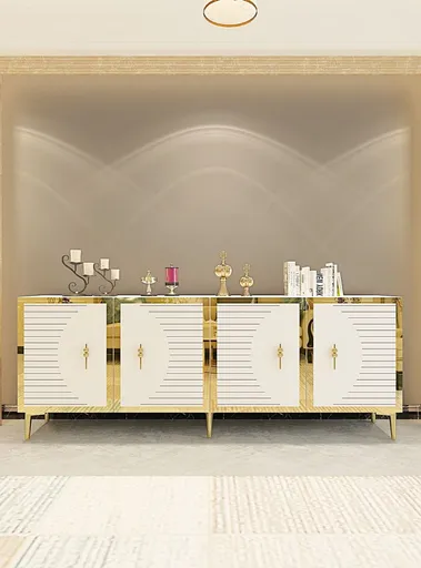 Konzolový stolek Tuna 180 - White, Gold