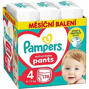 PAMPERS Pants vel. 4 (176 ks) – měsíční zásoba (8006540068557)