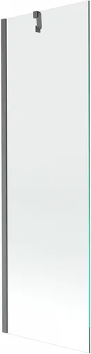 MEXEN/S Next vanová zástěna FIX 60 x 150, transparent, grafit kartáčovaná 895-060-000-00-00-66