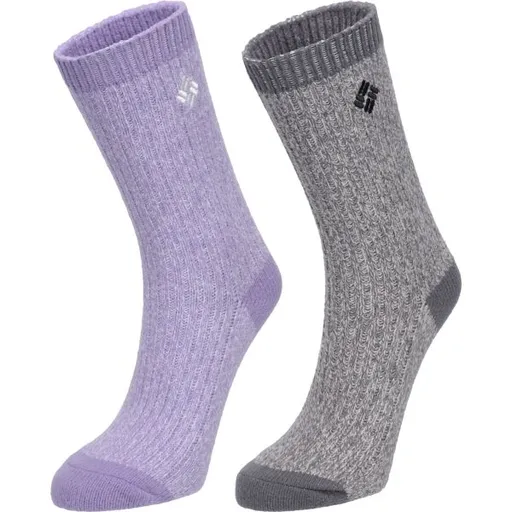 Columbia 2PP SUPER SOFT MICRO POLY MARL RIB CREW Dámské ponožky, fialová, velikost