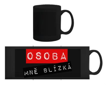 Černý hrnek Osoba mě blízka