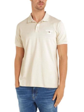 Tommy Jeans pánské béžové polo Slim - XL (ACG)