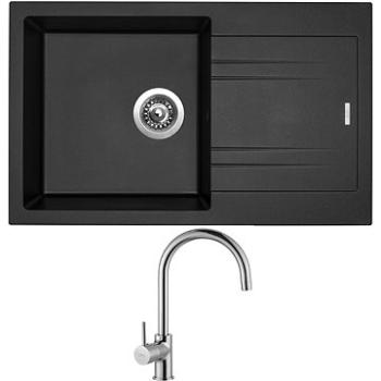 SINKS LINEA 780 N Metalblack + SINKS VITALIA (LI78074NVICL)