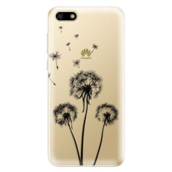 Odolné silikonové pouzdro iSaprio - Three Dandelions - black - Huawei Y5 2018