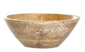 Dřevěná servírovací miska z mangového dřeva Tours Bowl - Ø 25*9 cm 61080300