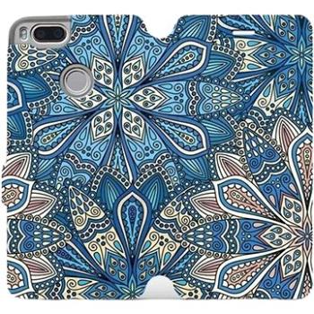 Flipové pouzdro na mobil Xiaomi Mi A1 - V108P Modré mandala květy (5903226131211)