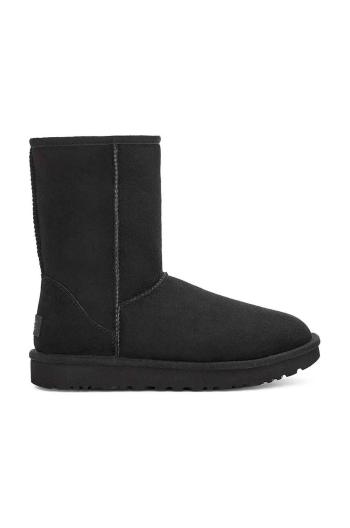 Sněhule UGG Classic Short II dámské, černá barva, na plochém podpatku, zateplené, 1016223.BLK