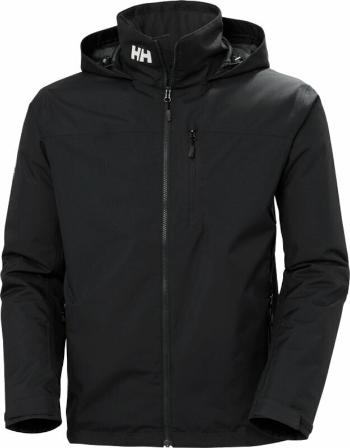 Helly Hansen Bunda Men's Crew Hooded Midlayer Sailing Jacket 2.0 Black 2XL