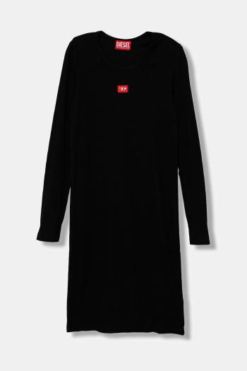 Dievčenské šaty Diesel DEBRA DRESS čierna farba, mini, priliehavé, J02454