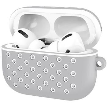 AlzaGuard Silicon Polkadot Case pro AirPods Pro šedo bílé (AGD-ACP2GW)