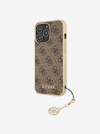 Guess 4G Charm Zadní Kryt pro iPhone 13 Pro Brown Telefontok Lila