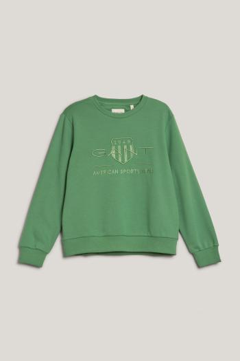 MIKINA GANT REG TONAL SHIELD C-NECK SWEAT DUSTY GREEN