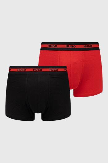 Boxerky HUGO (2-pack) pánské, červená barva, 50469775