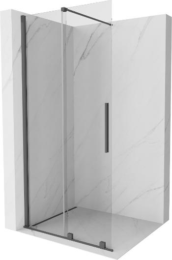 MEXEN/S Velar posuvné sprchové dveře Walk-in 120 cm, transparent, grafit kartáčovaná 871-120-000-03-66