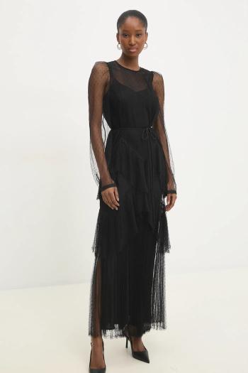 Šaty Twinset čierna farba, maxi, áčkový strih, 251TP2510