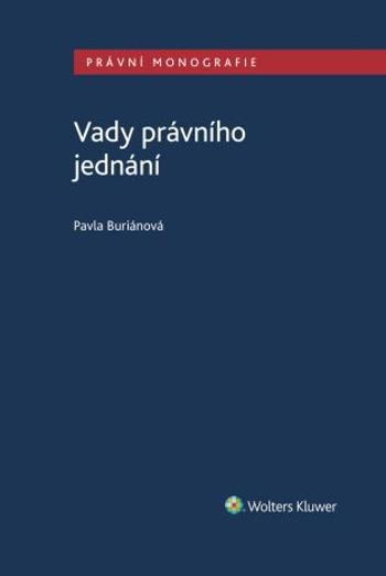 Vady právního jednání - Pavla Buriánová - e-kniha