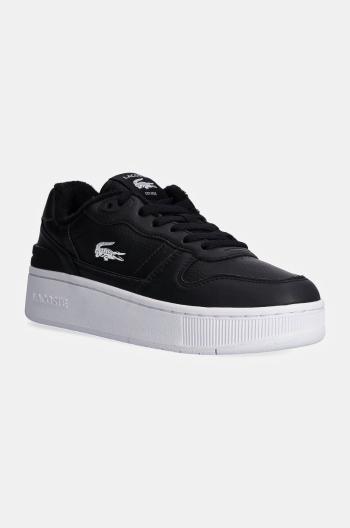 Kožené sneakers boty Lacoste T-Clip Platform černá barva, 48SFA0046