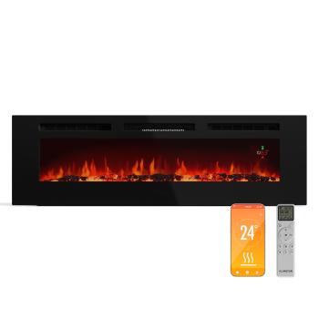 Klarstein Inteligentní elektrický krb Galeras, 2 nastavení teploty, 16 - 30°| Iluze plamene LED, Možnost připojení k IOT
