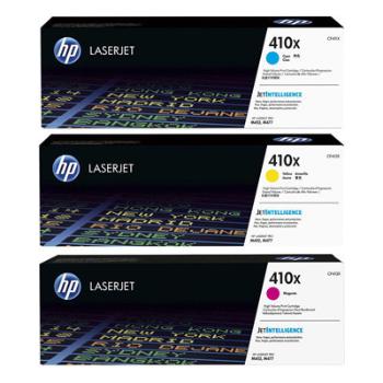 HP 410X, CF252XM azurová/purpurová/žlutá (cyan/magenta/yellow) originální toner