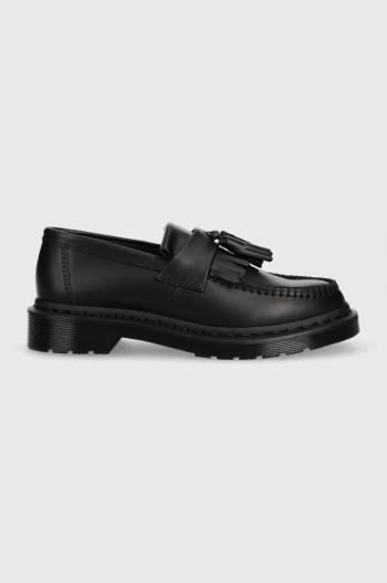 Kožené mokasíny Dr. Martens Adrian Mono dámské, černá barva, na plochém podpatku, DM30637001