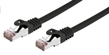 C-TECH Kábel patchcord Cat6, FTP, čierny, 1m
