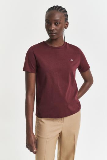 TRIČKO GANT REG SHIELD SS T-SHIRT PLUM WINE