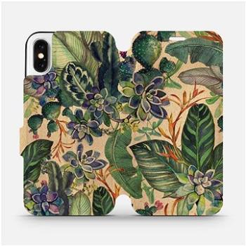 Flip pouzdro na mobil Apple iPhone X - VP05S Sukulenty (5903516771356)