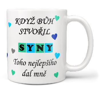 Hrnek Když bůh stvořil syny (Náplň hrníčku: Žádná)