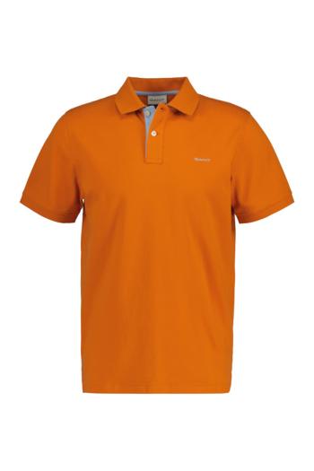 POLOKOŠILE GANT REG CONTRAST PIQUE SS RUGGER PUMPKIN ORANGE