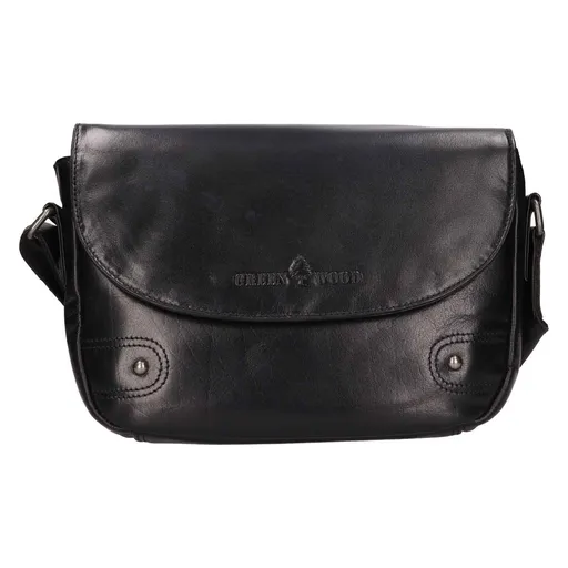 Dámská kožená crossbody kabelka Greenwood Nora - černá