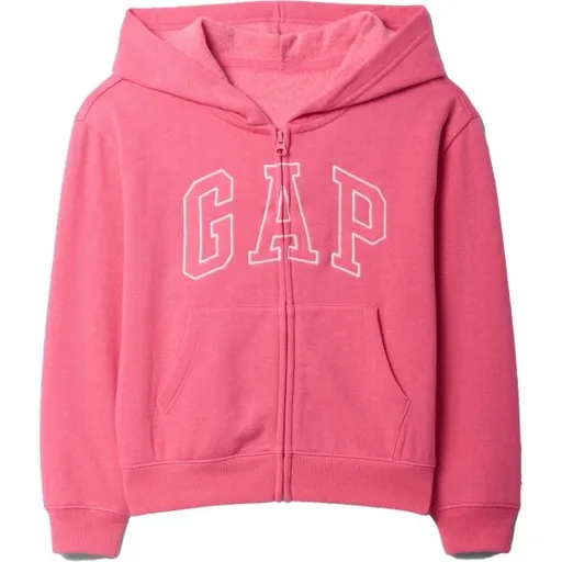 GAP V-FRCH LOGO Dívčí mikina s logem, růžová, velikost